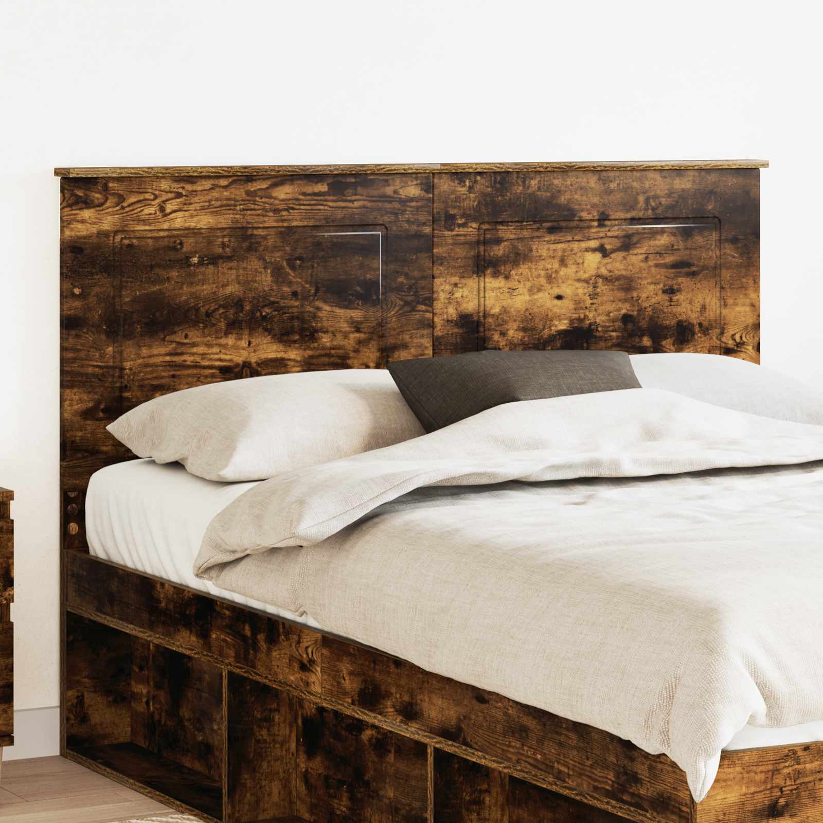 vidaXL Headboard Smoked Oak 100 cm Engineered Wood 1