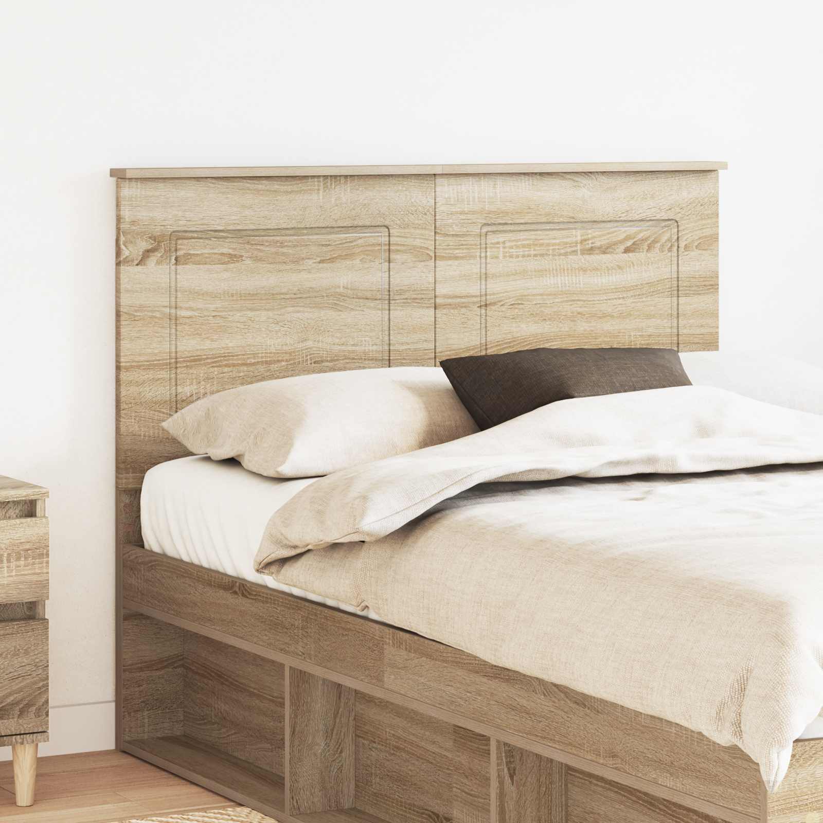 vidaXL Headboard Sonoma Oak Engineered Wood 1