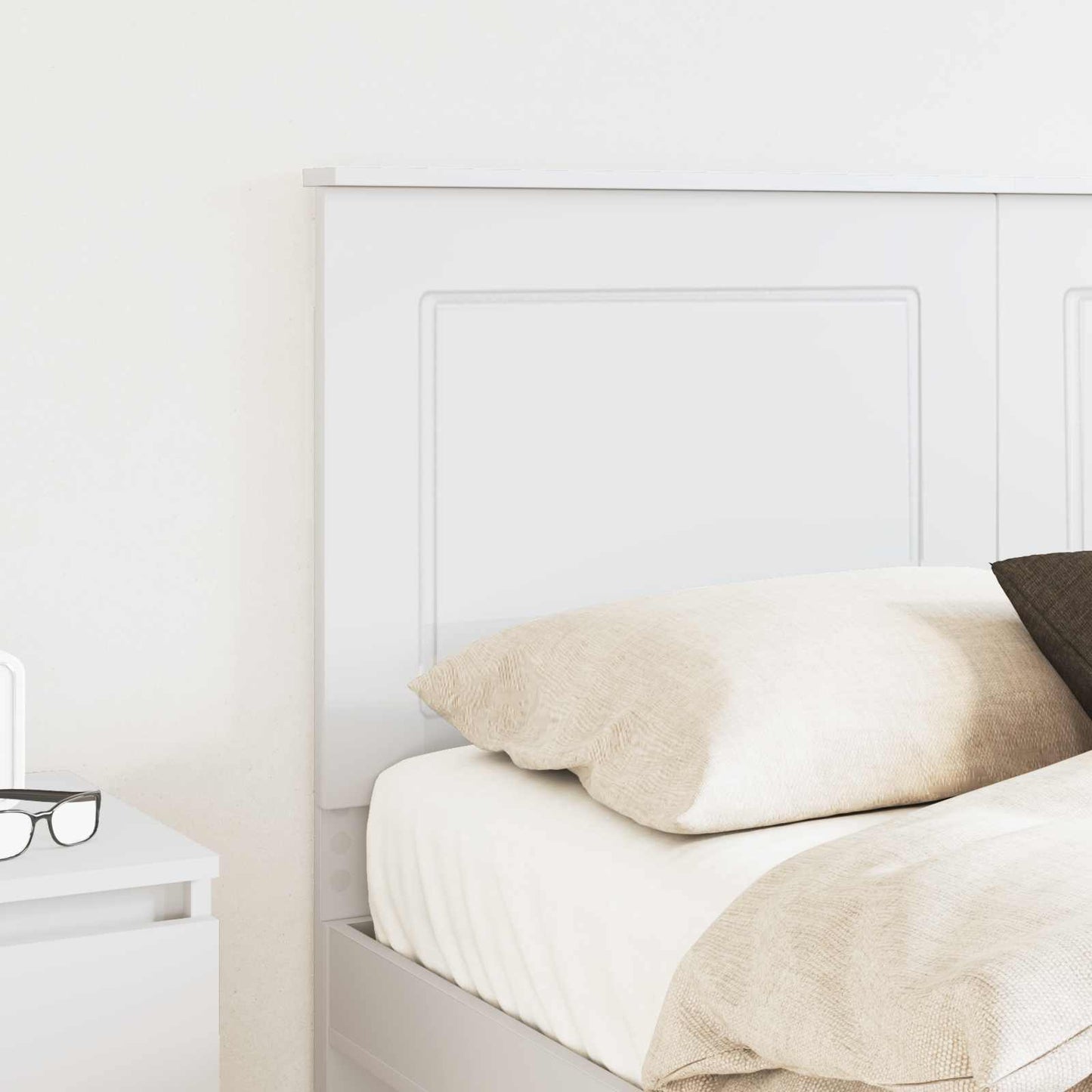 vidaXL Headboard White 100 cm Engineered Wood 3