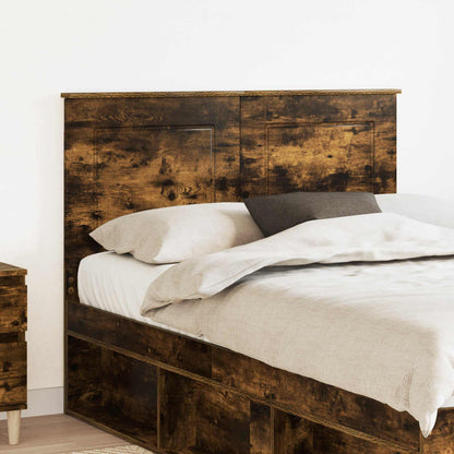 vidaXL Headboard Smoked Oak 100 cm Engineered Wood 1