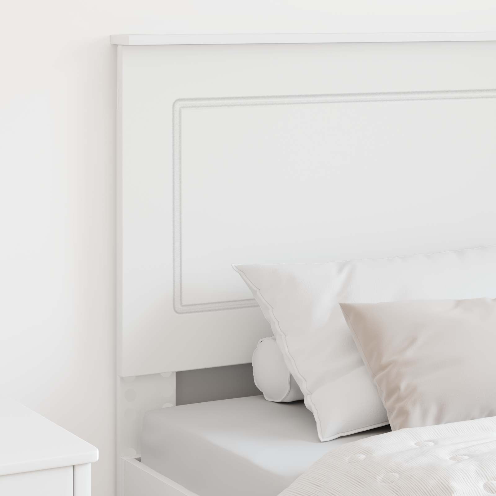 vidaXL Headboard White 100 cm Engineered Wood 3