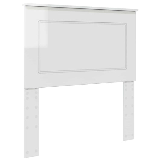 Headboard Gloss White 100 cm Engineered Wood 2