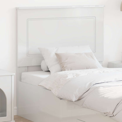 vidaXL Headboard Gloss White 100 cm Engineered Wood 1