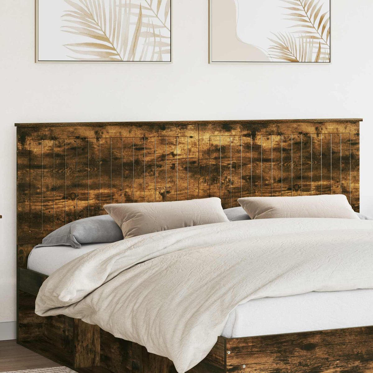 vidaXL Headboard Engineered wood Smoked oak