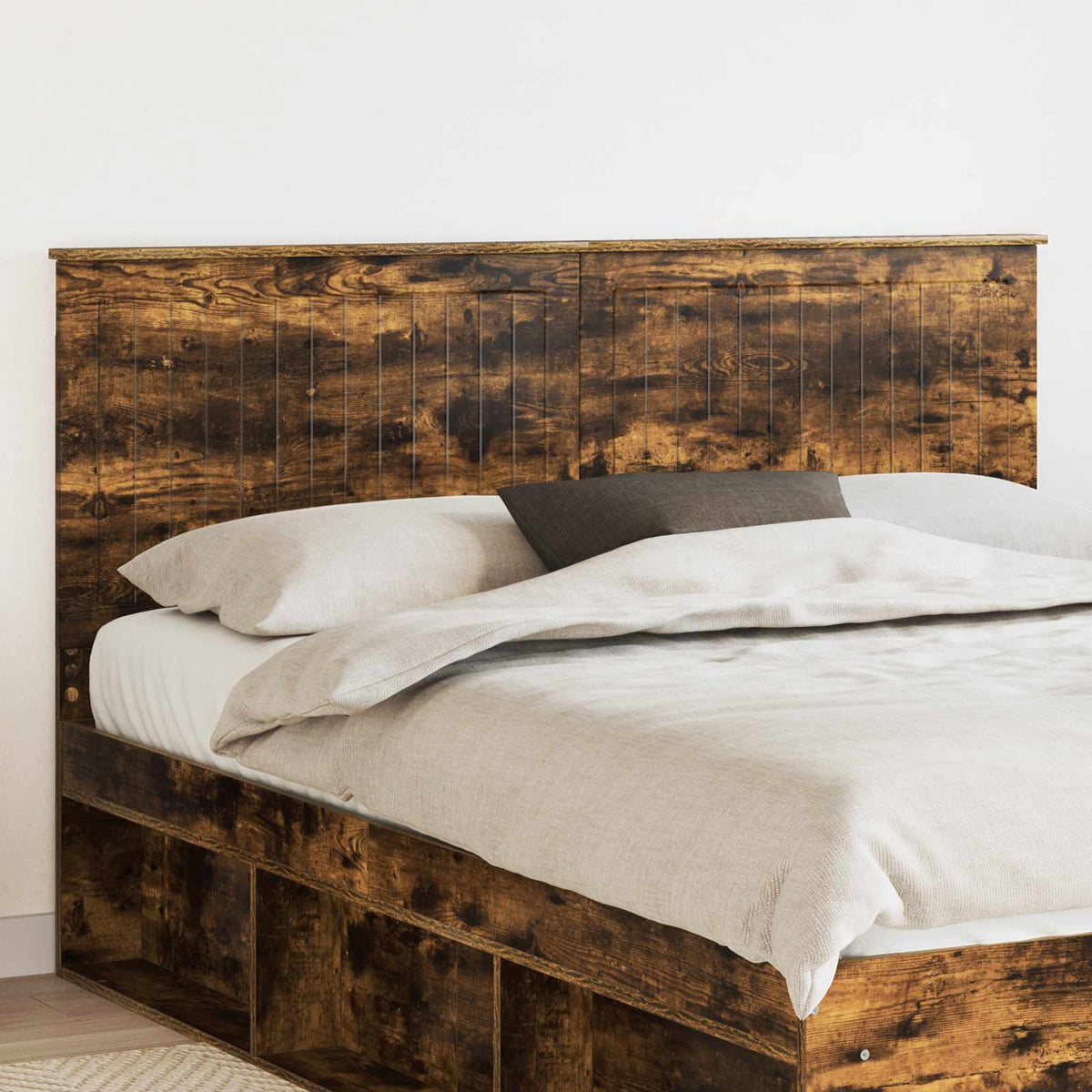 vidaXL Headboard Engineered wood Smoked oak
