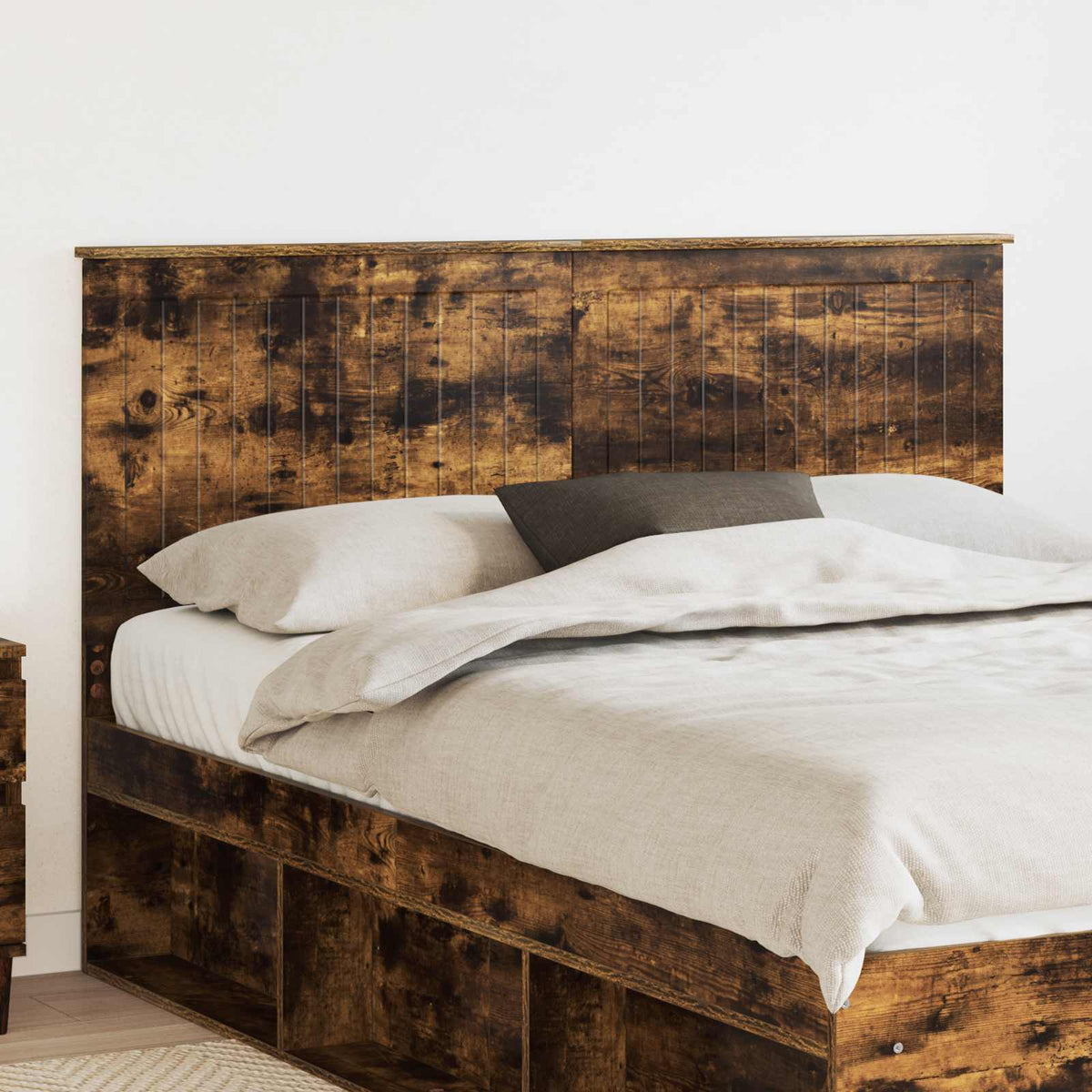 vidaXL Headboard Engineered wood Smoked oak