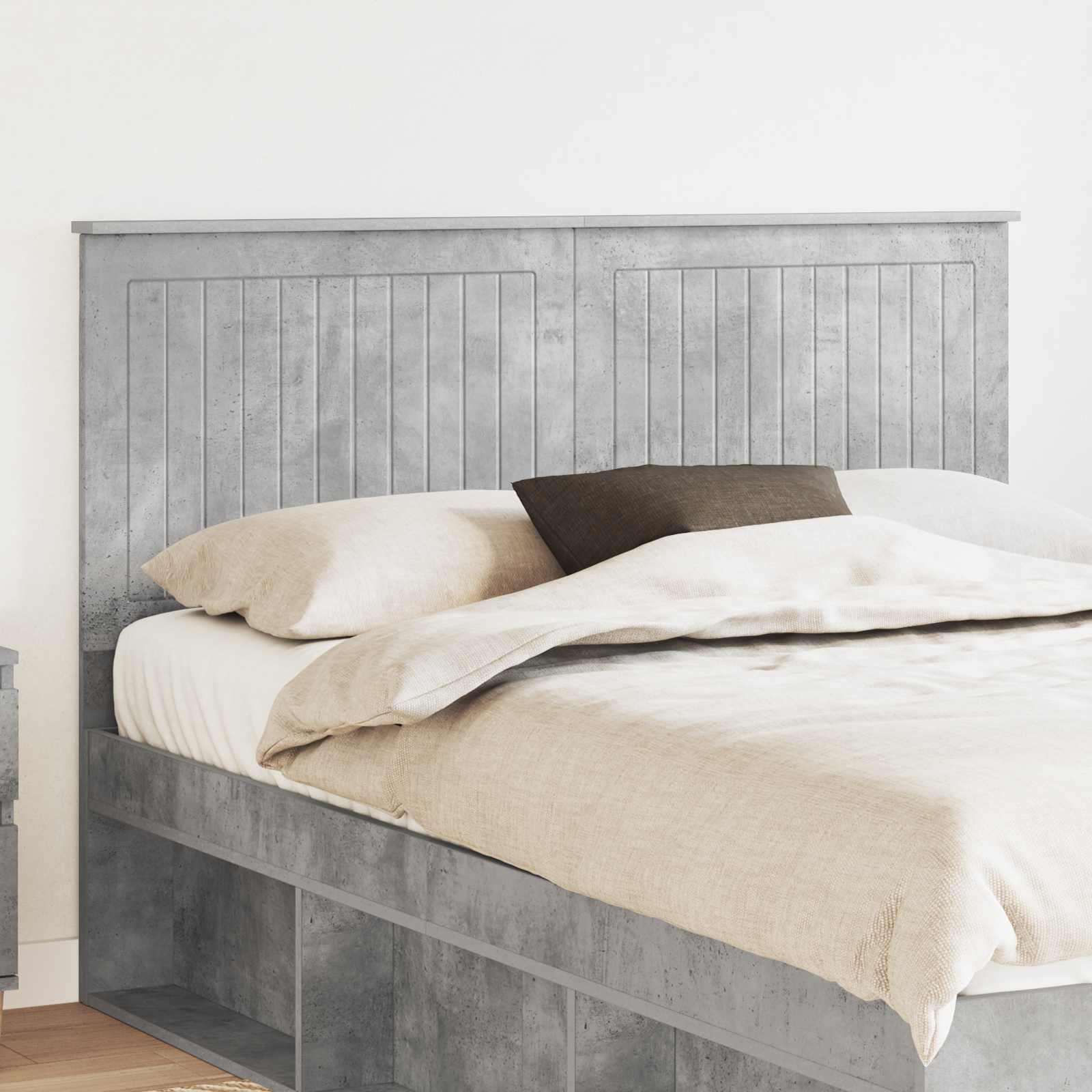 vidaXL Headboard Concrete Grey Engineered wood 1