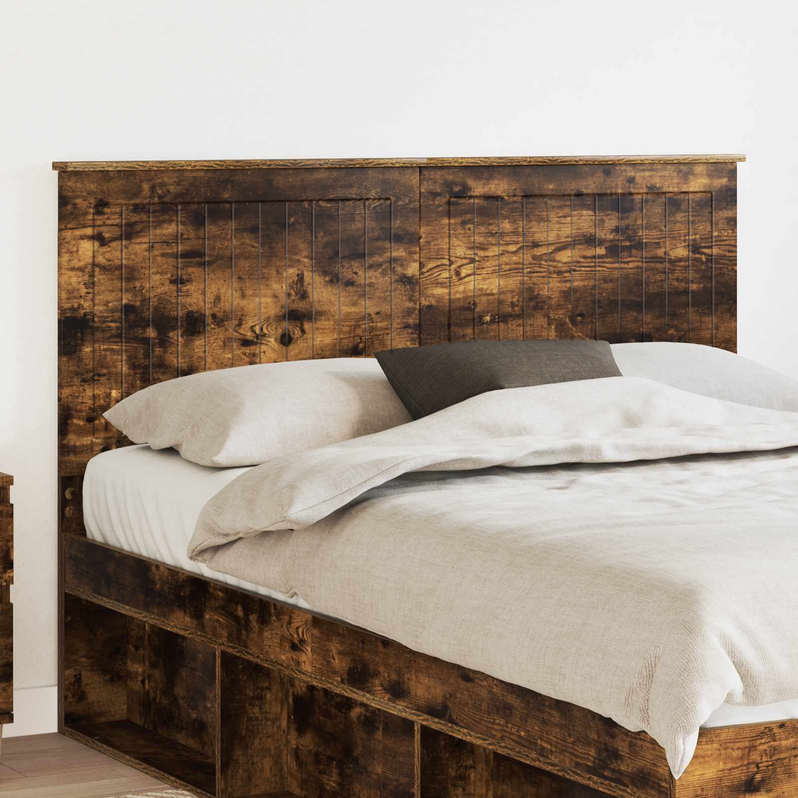 vidaXL Headboard Smoked Oak Engineered wood 1