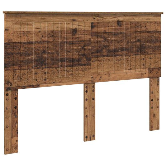 The wooden headboard shown from an angled perspective with its support legs visible