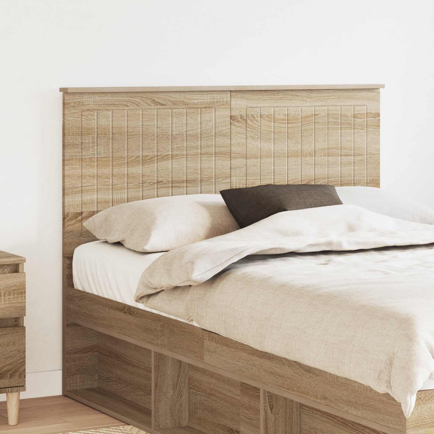 vidaXL Headboard Sonoma Oak Engineered wood 1