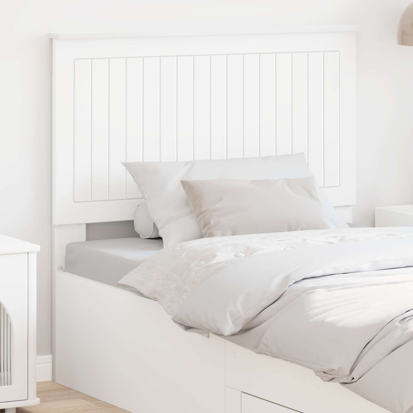 vidaXL Headboard White Engineered wood 1