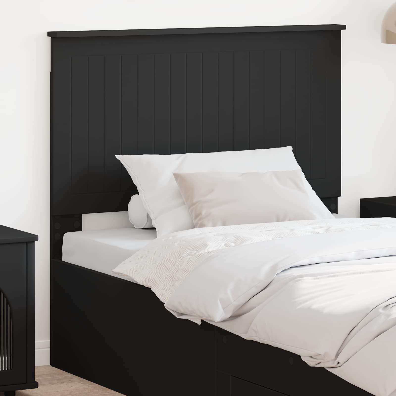 vidaXL Headboard Black Oak Engineered wood 1