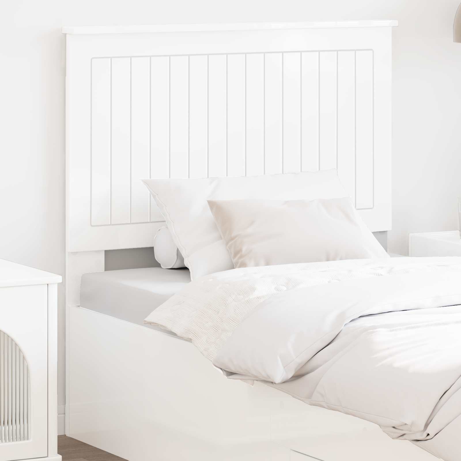 vidaXL Headboard Gloss White Engineered wood 1
