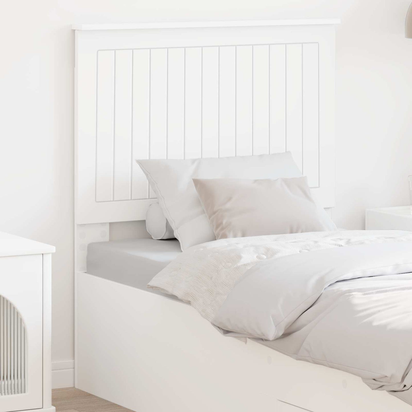 vidaXL Headboard White Engineered wood 1