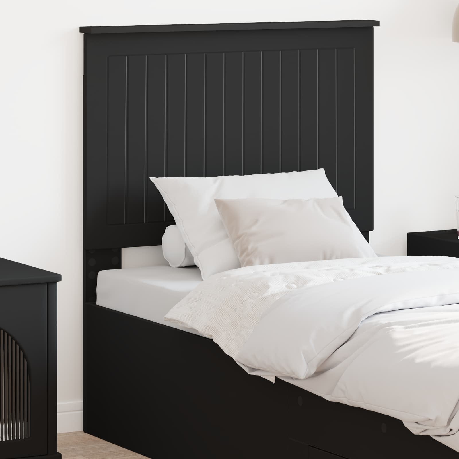 vidaXL Headboard Black Oak Engineered wood 1