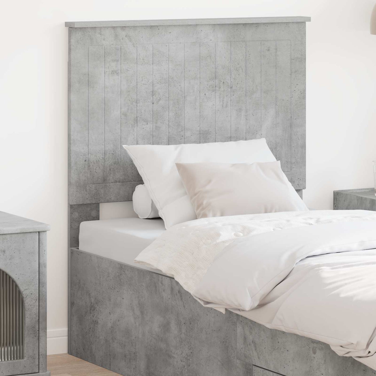 vidaXL Headboard Concrete Grey Engineered wood 1