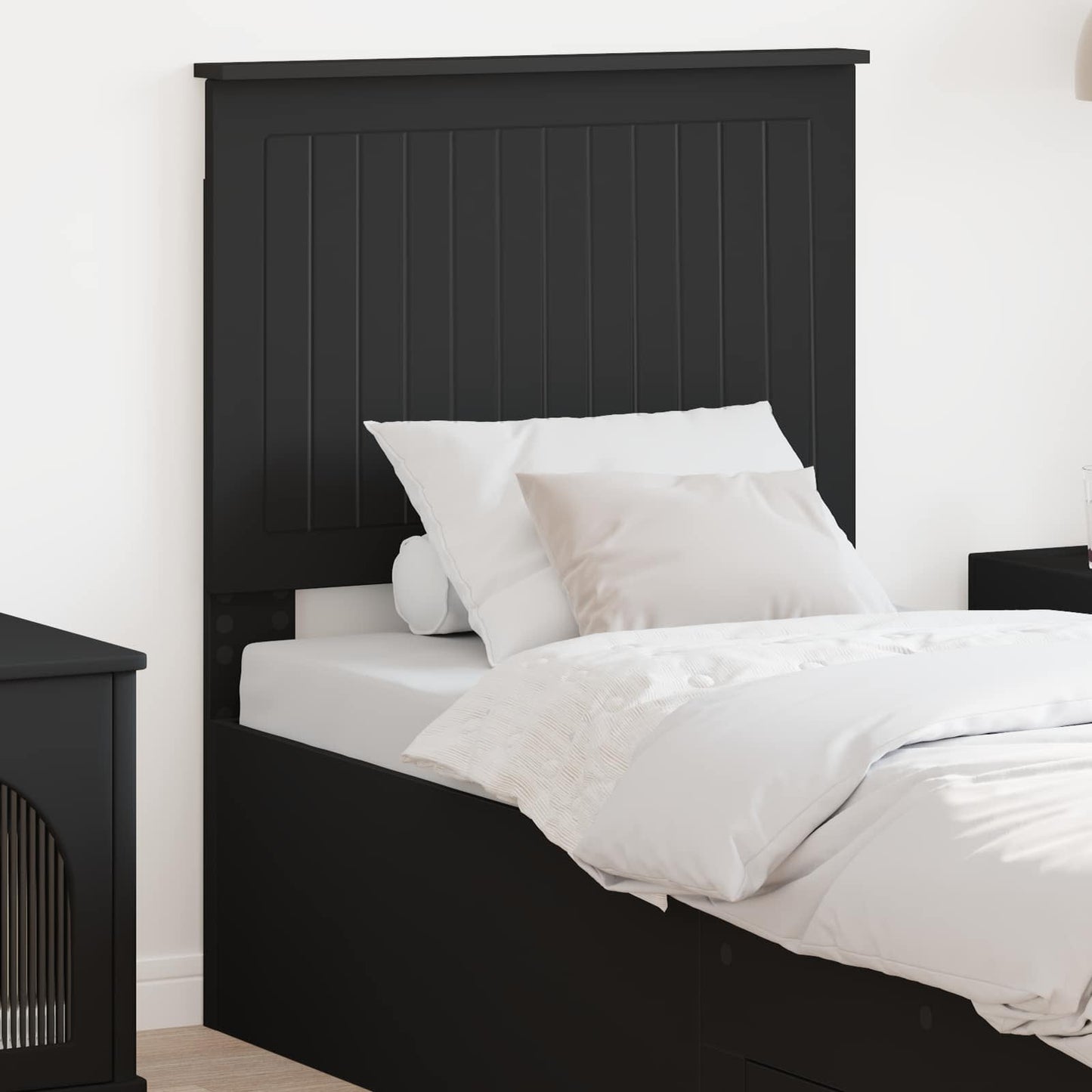 vidaXL Headboard Black Oak Engineered wood 1