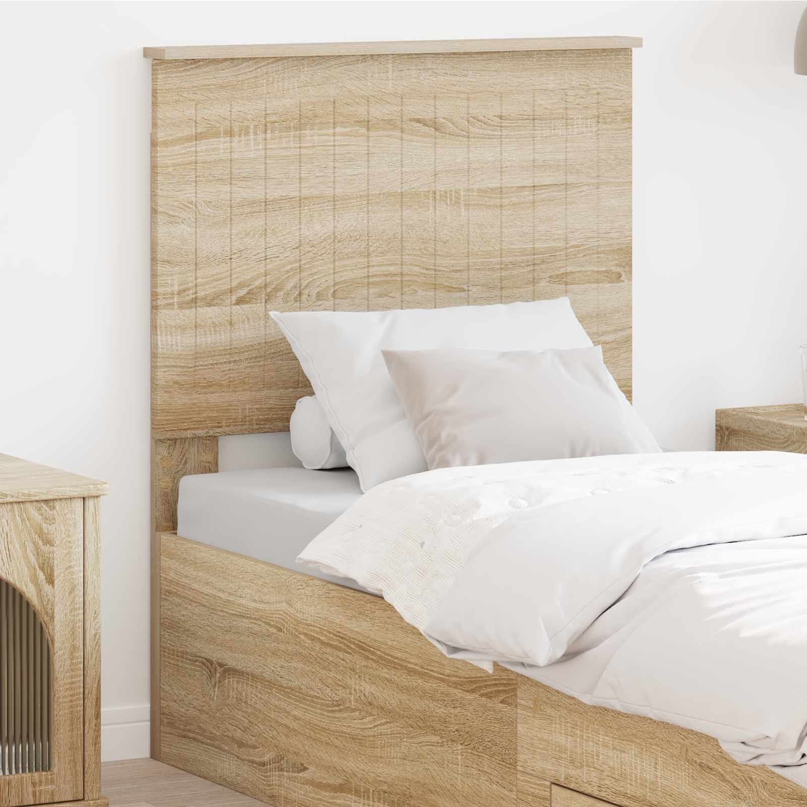 vidaXL Headboard Sonoma Oak Engineered wood 1