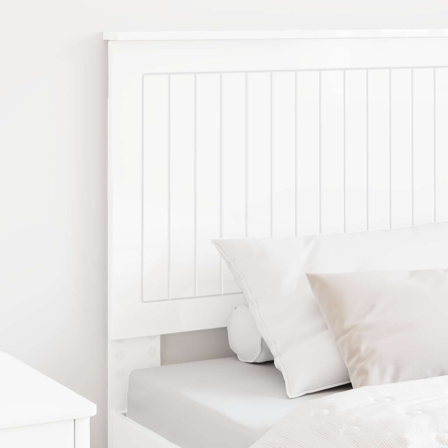 vidaXL Headboard Gloss White Engineered wood 3