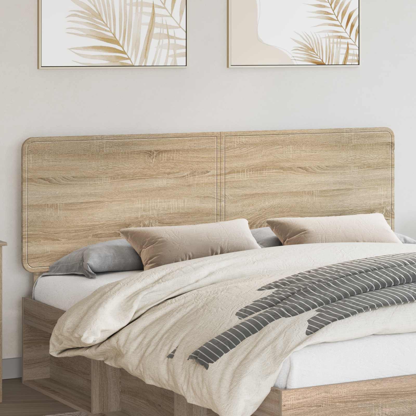 vidaXL Headboard Sonoma Oak Engineered wood 1
