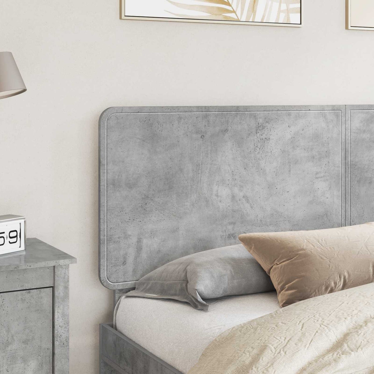 vidaXL Headboard Concrete Grey Engineered wood 3