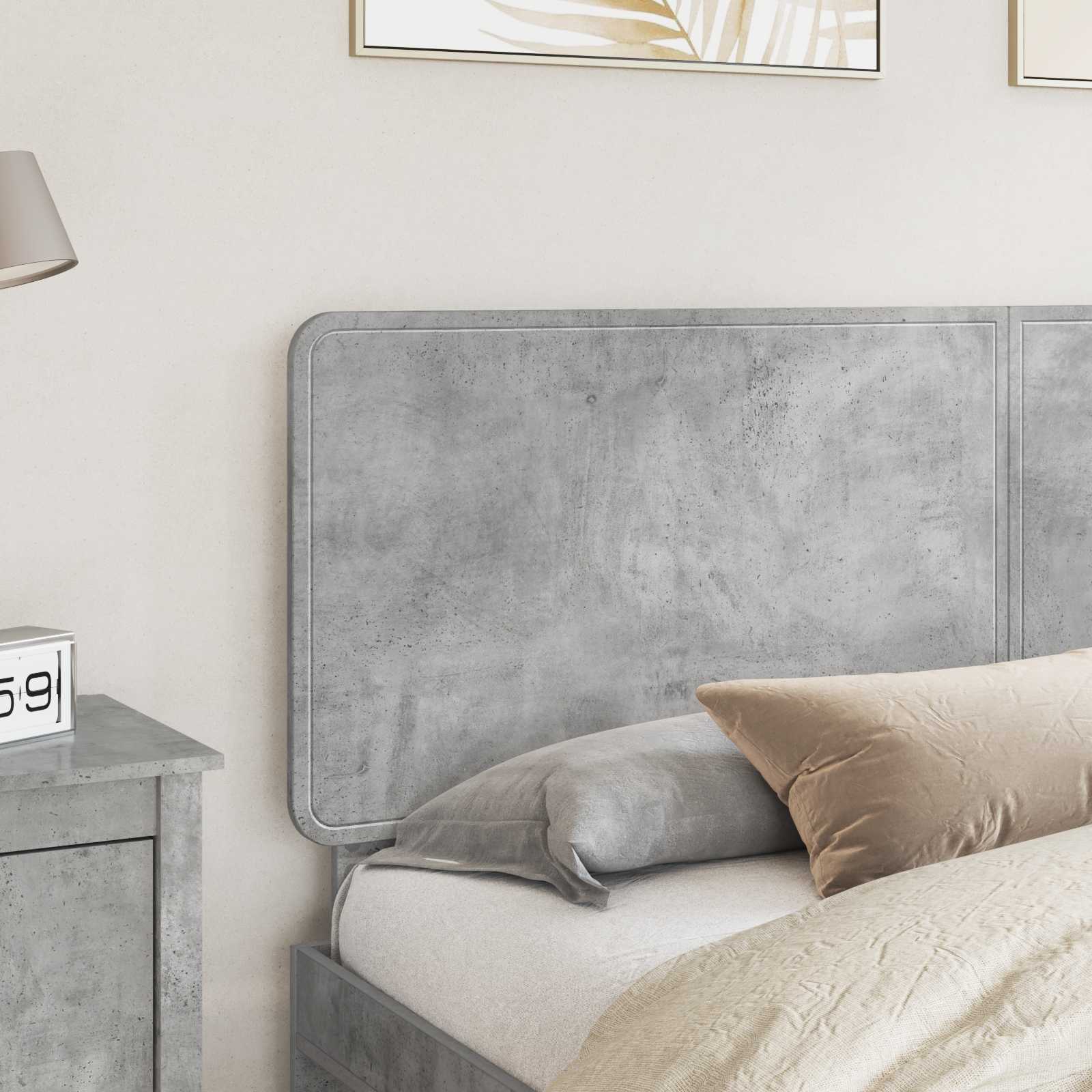 vidaXL Headboard Concrete Grey Engineered wood 3