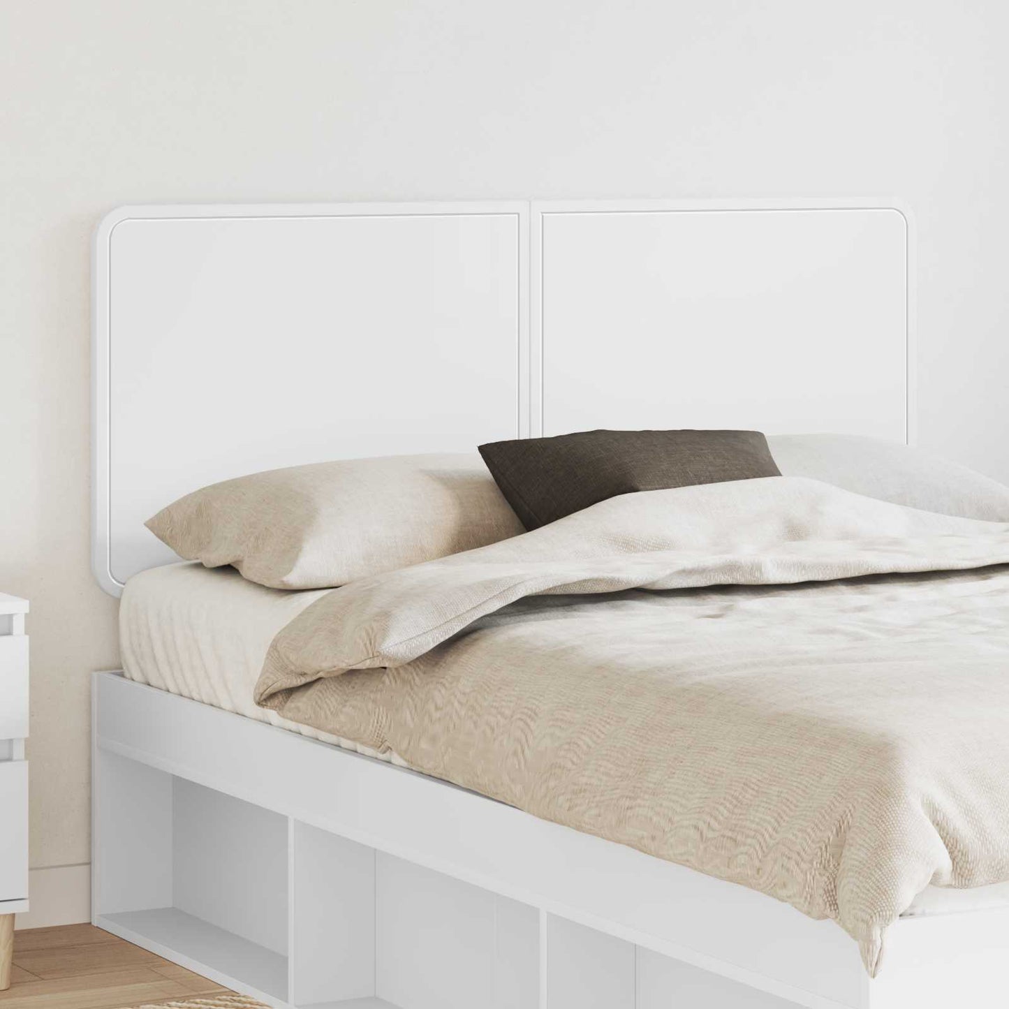 vidaXL Headboard White Engineered wood 1