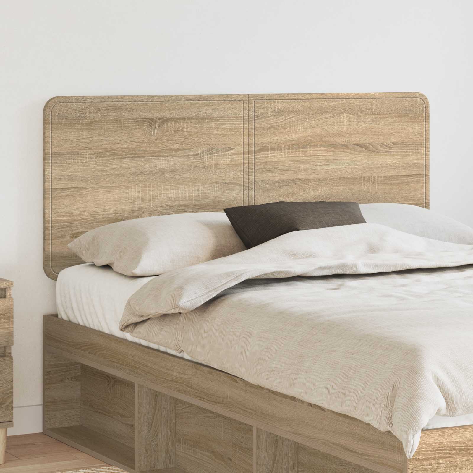 vidaXL Headboard Sonoma Oak Engineered wood 1