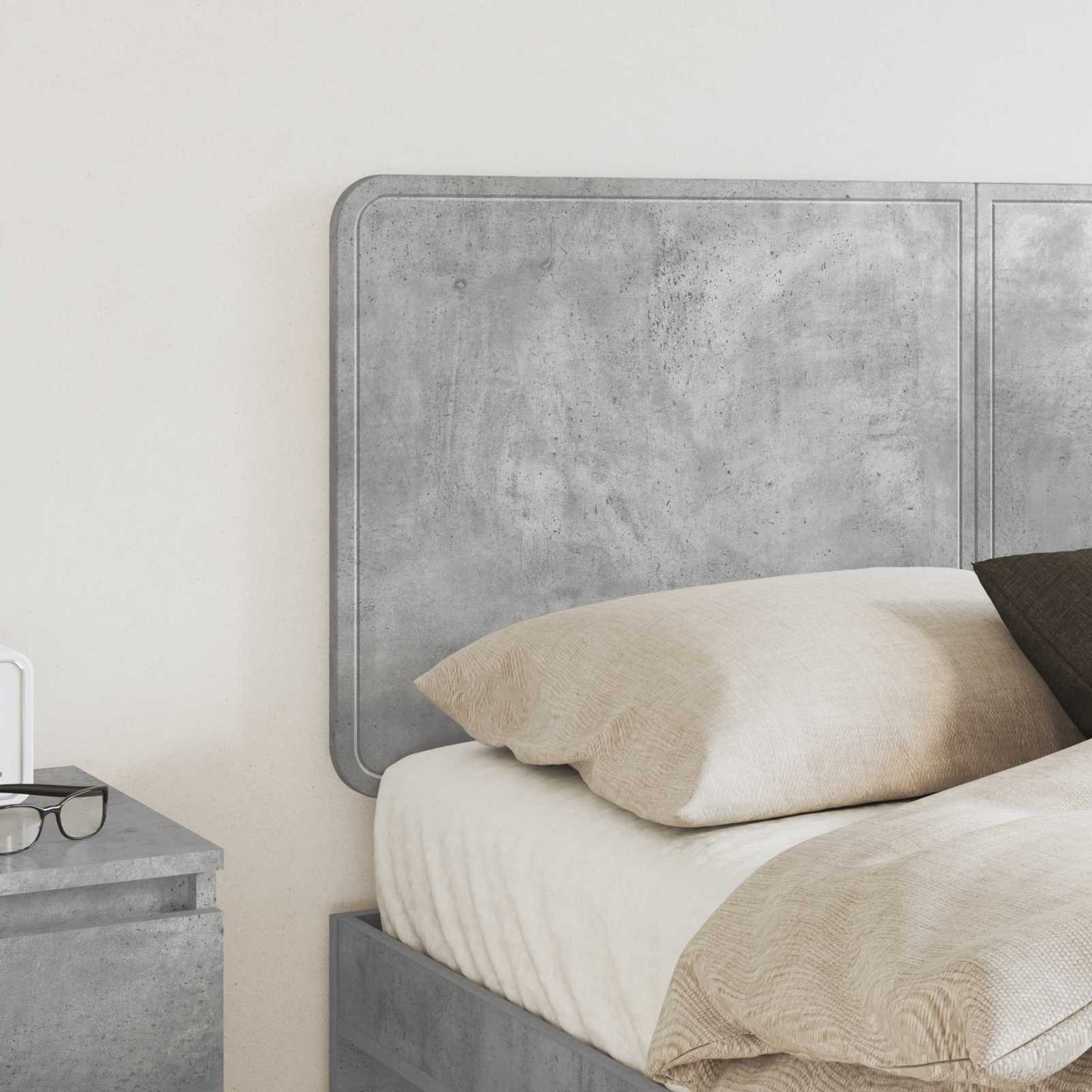 vidaXL Headboard Concrete Grey Engineered wood 3