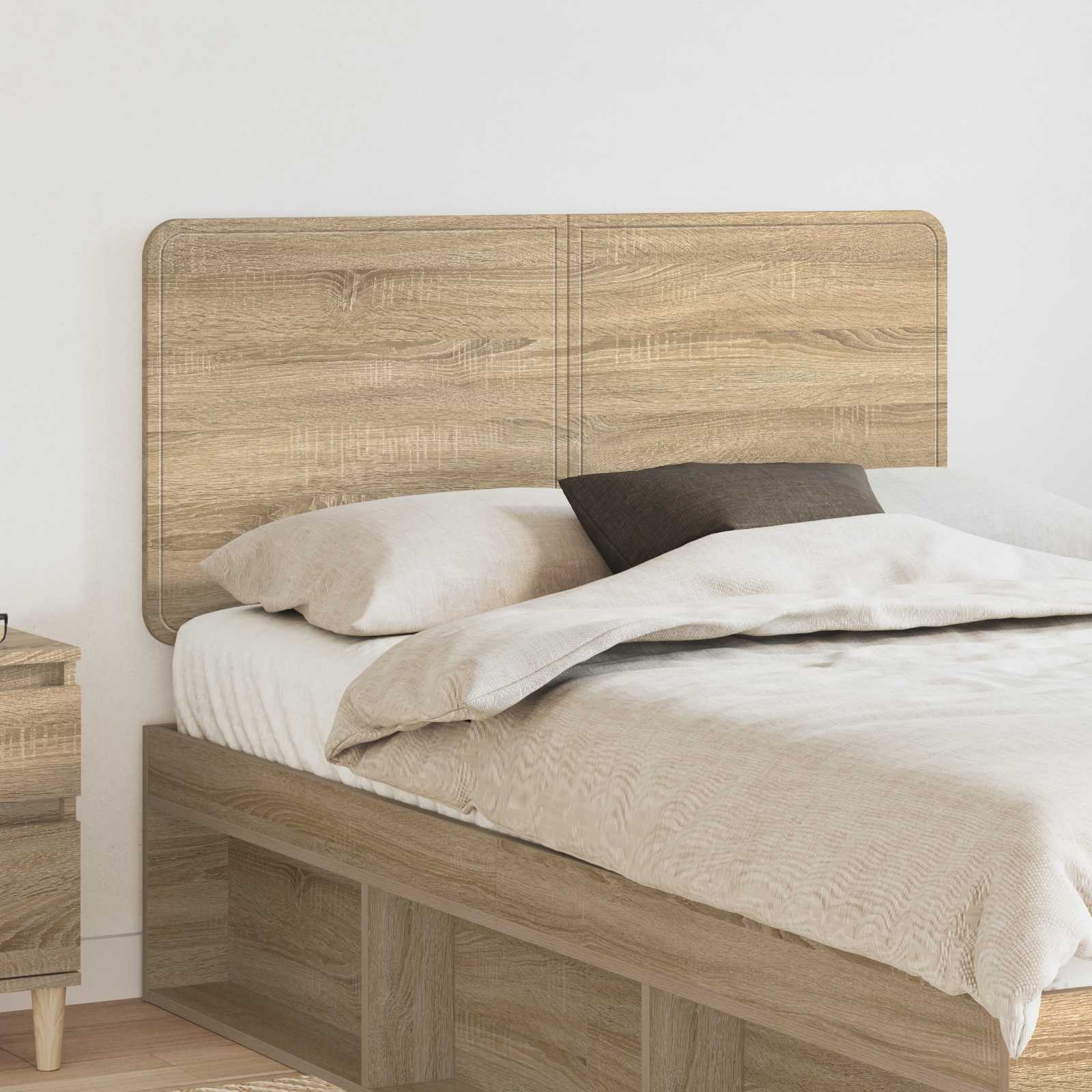 vidaXL Headboard Sonoma Oak Engineered wood 1