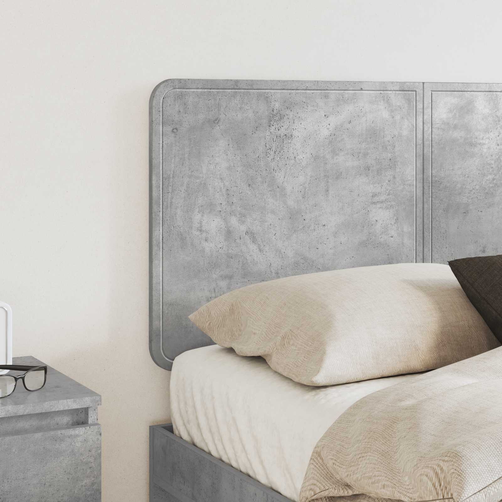 vidaXL Headboard Concrete Grey Engineered wood 3