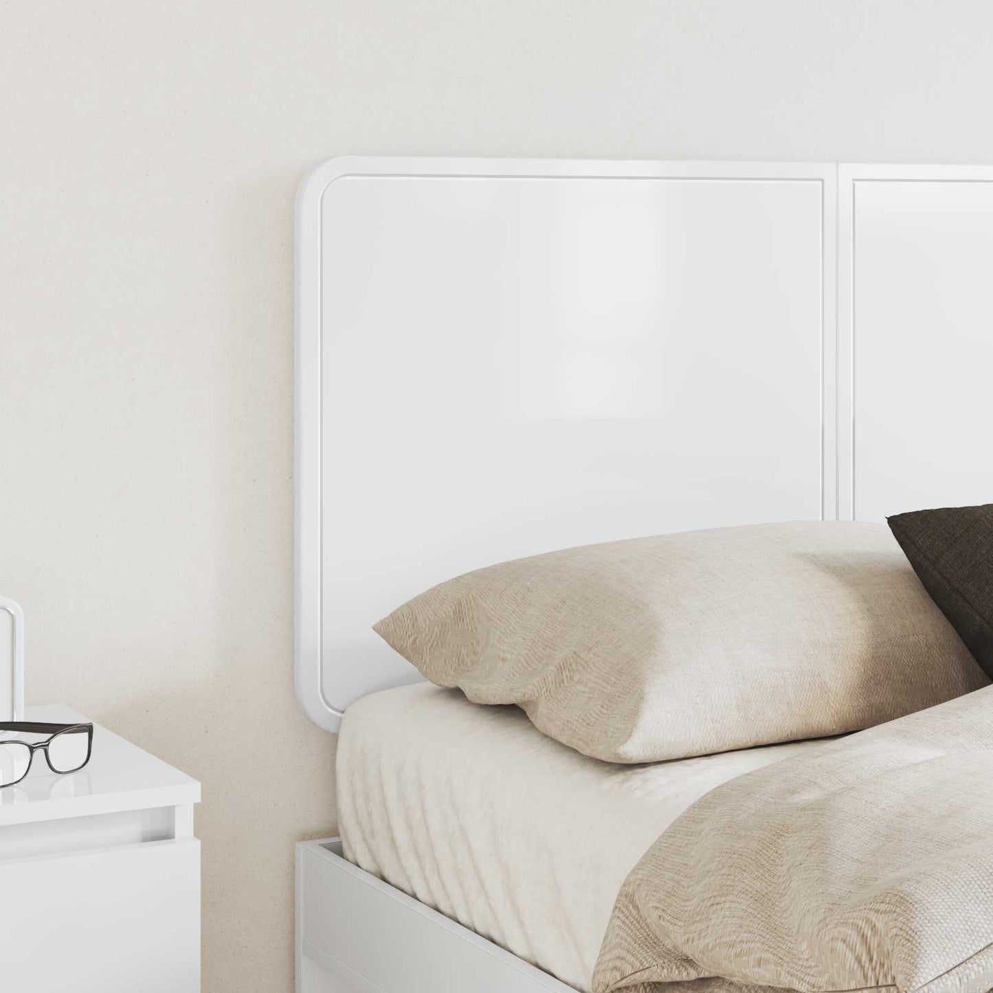 vidaXL Headboard Gloss White Engineered wood 3