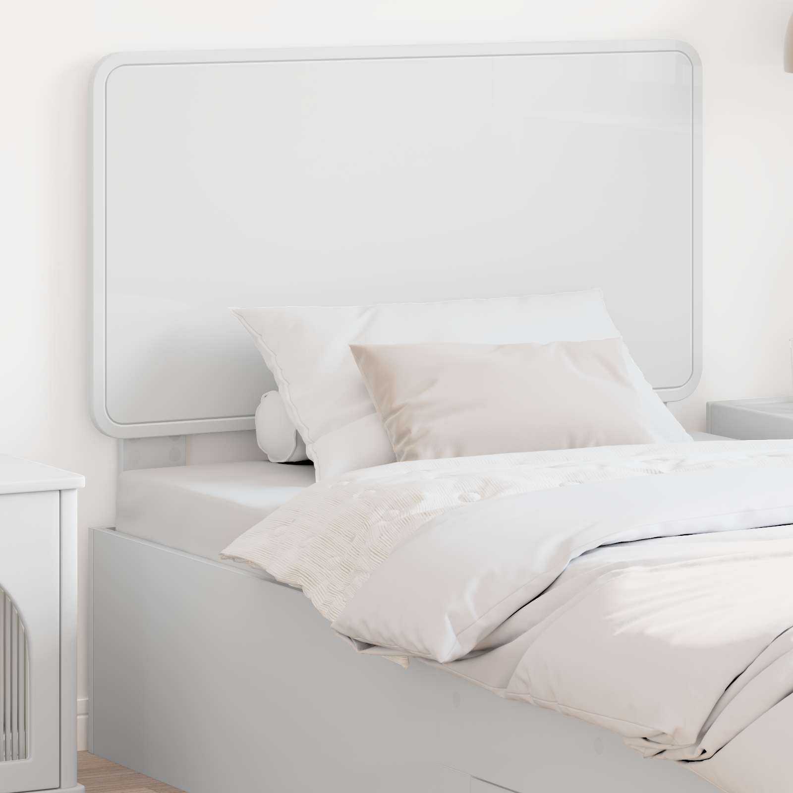 vidaXL Headboard White Engineered wood 1