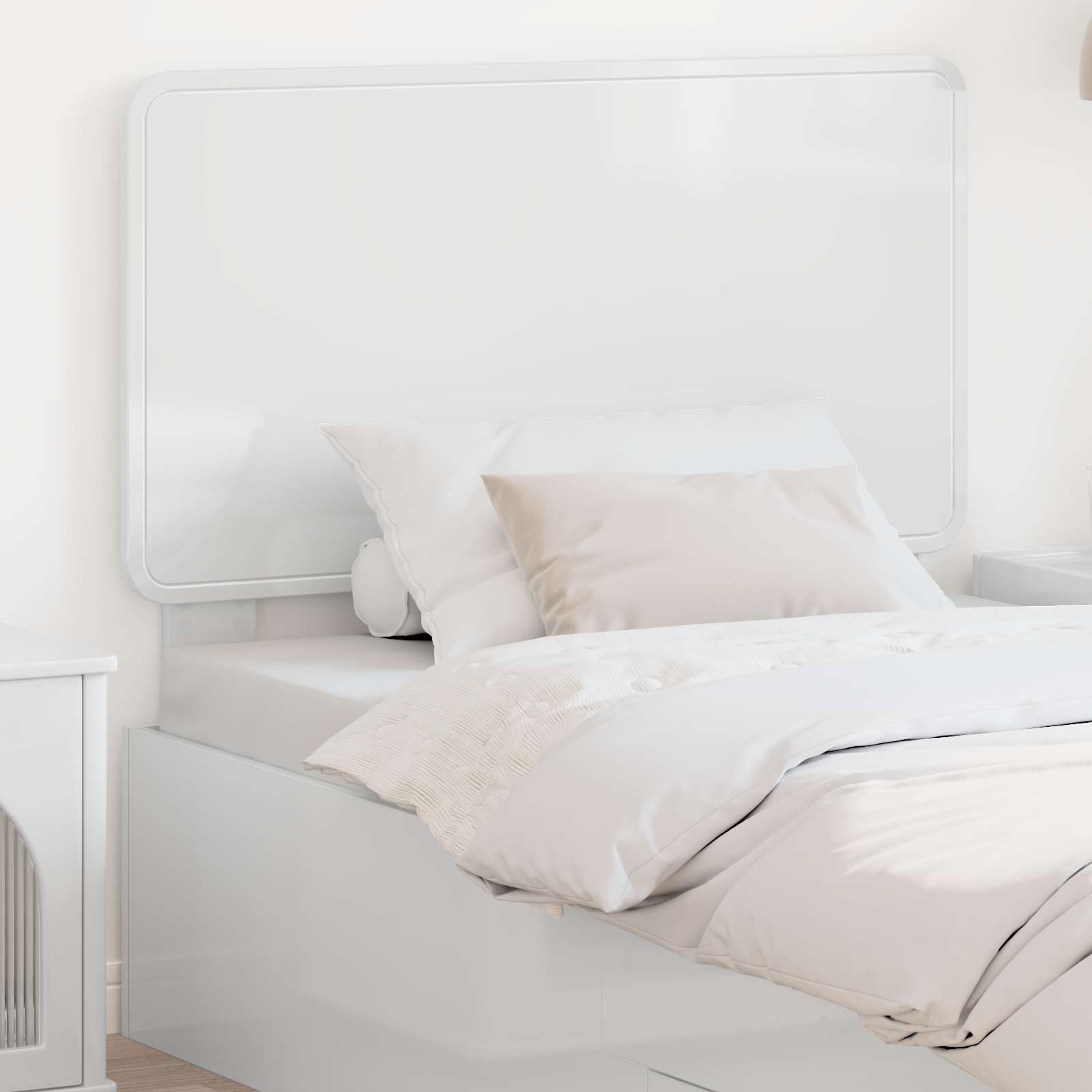 vidaXL Headboard Gloss White Engineered wood 1