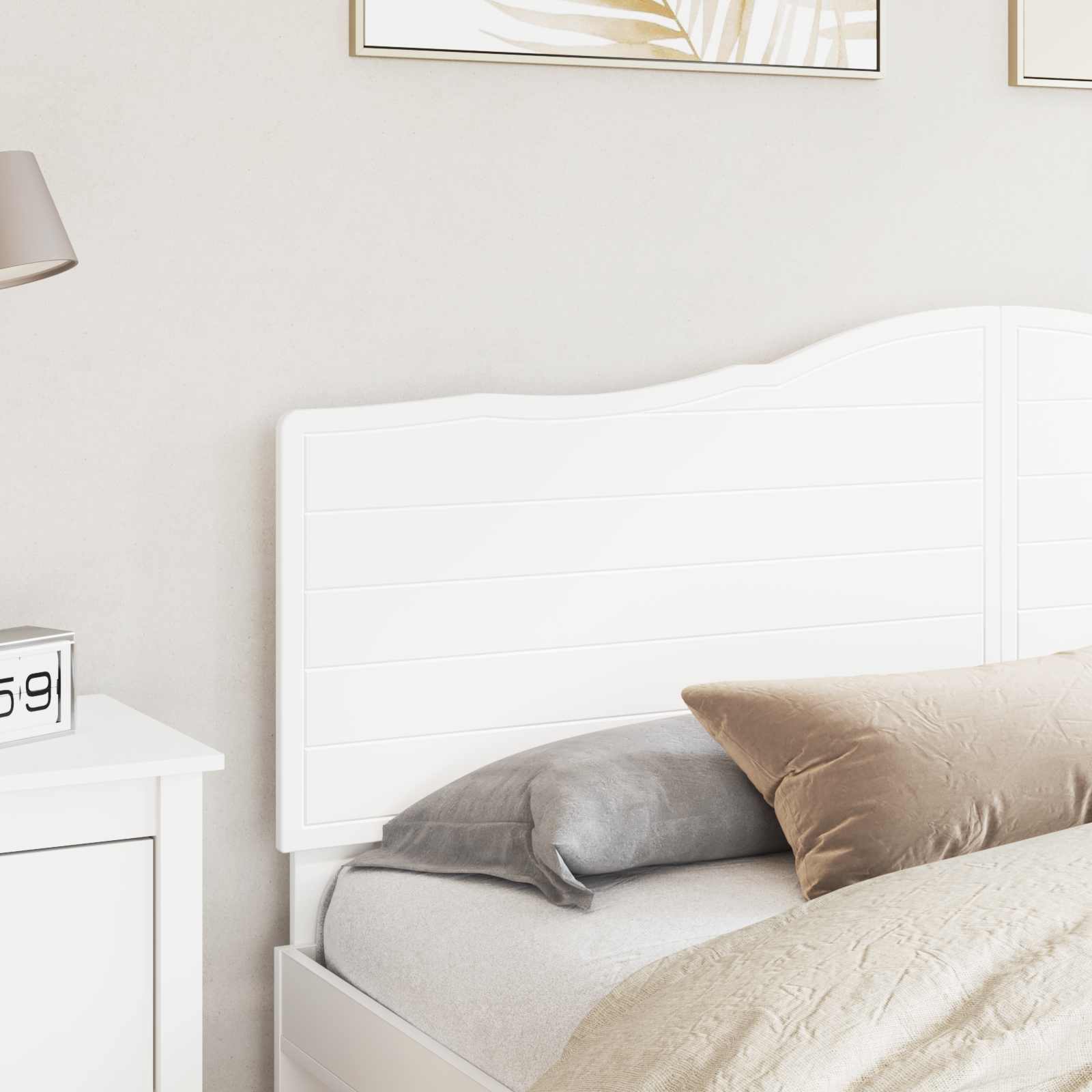 vidaXL Headboard White Engineered wood 3
