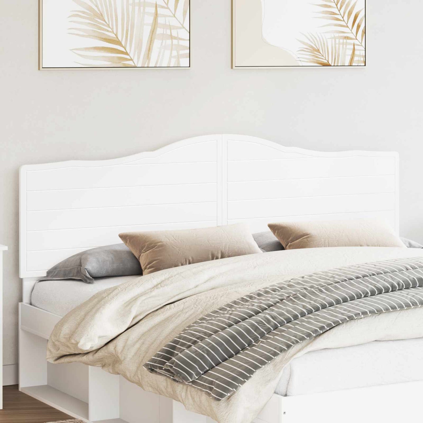 vidaXL Headboard White Engineered wood 1