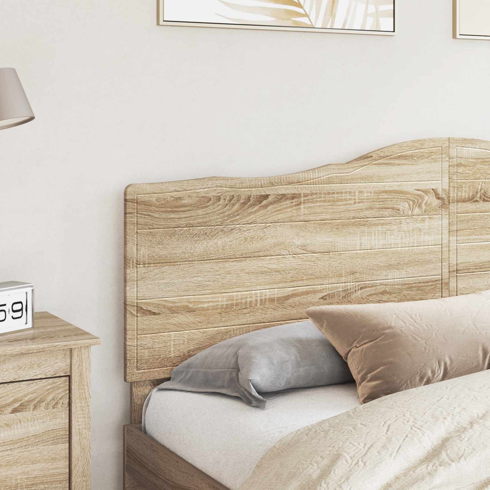 vidaXL Headboard Sonoma Oak Engineered wood 3
