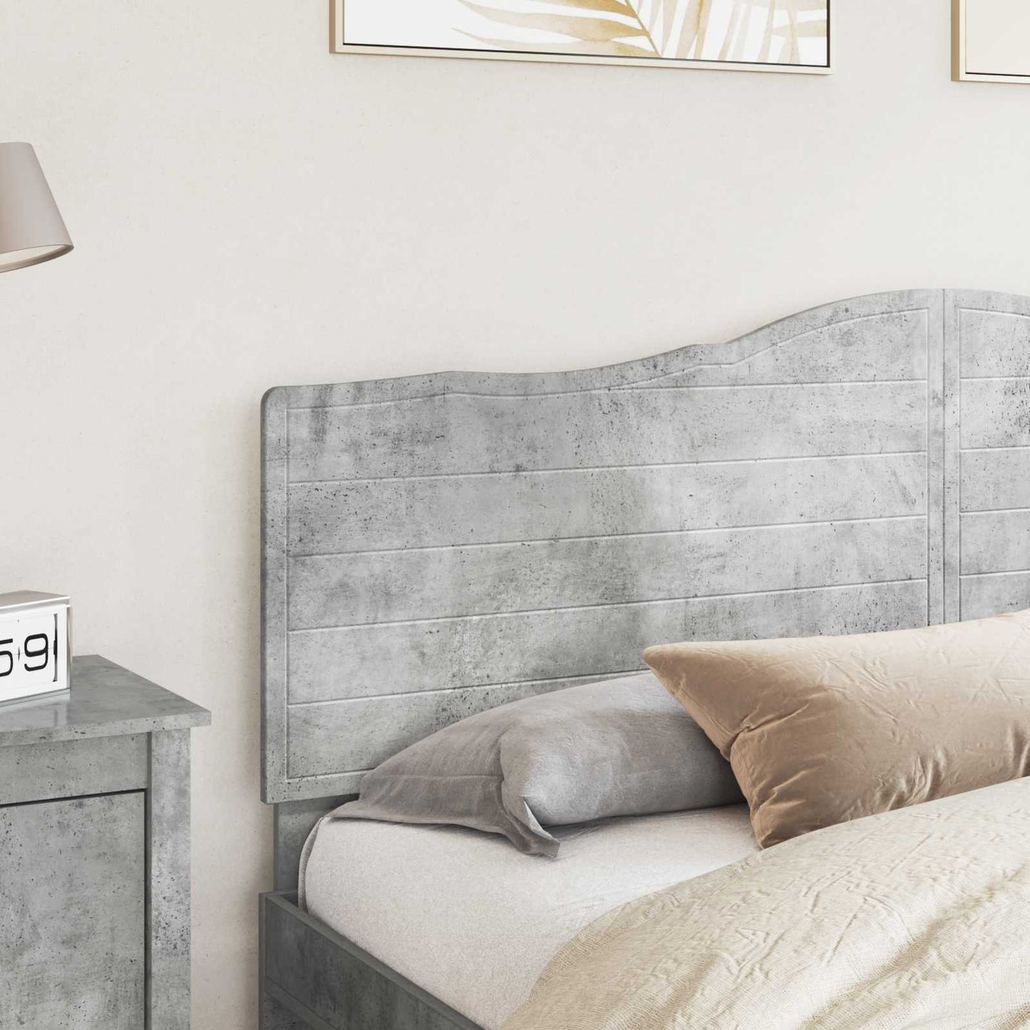 vidaXL Headboard Concrete Grey Engineered wood 3
