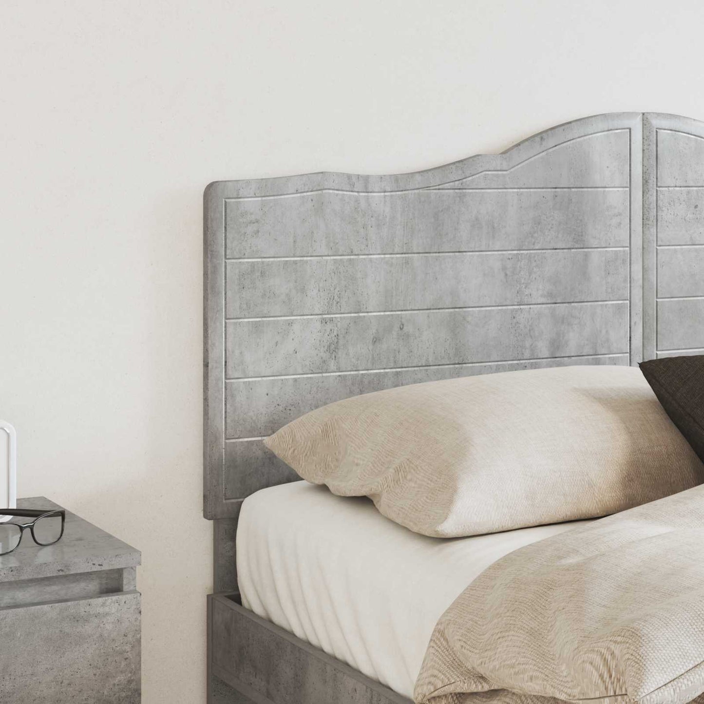 vidaXL Headboard Concrete Grey Engineered wood 3