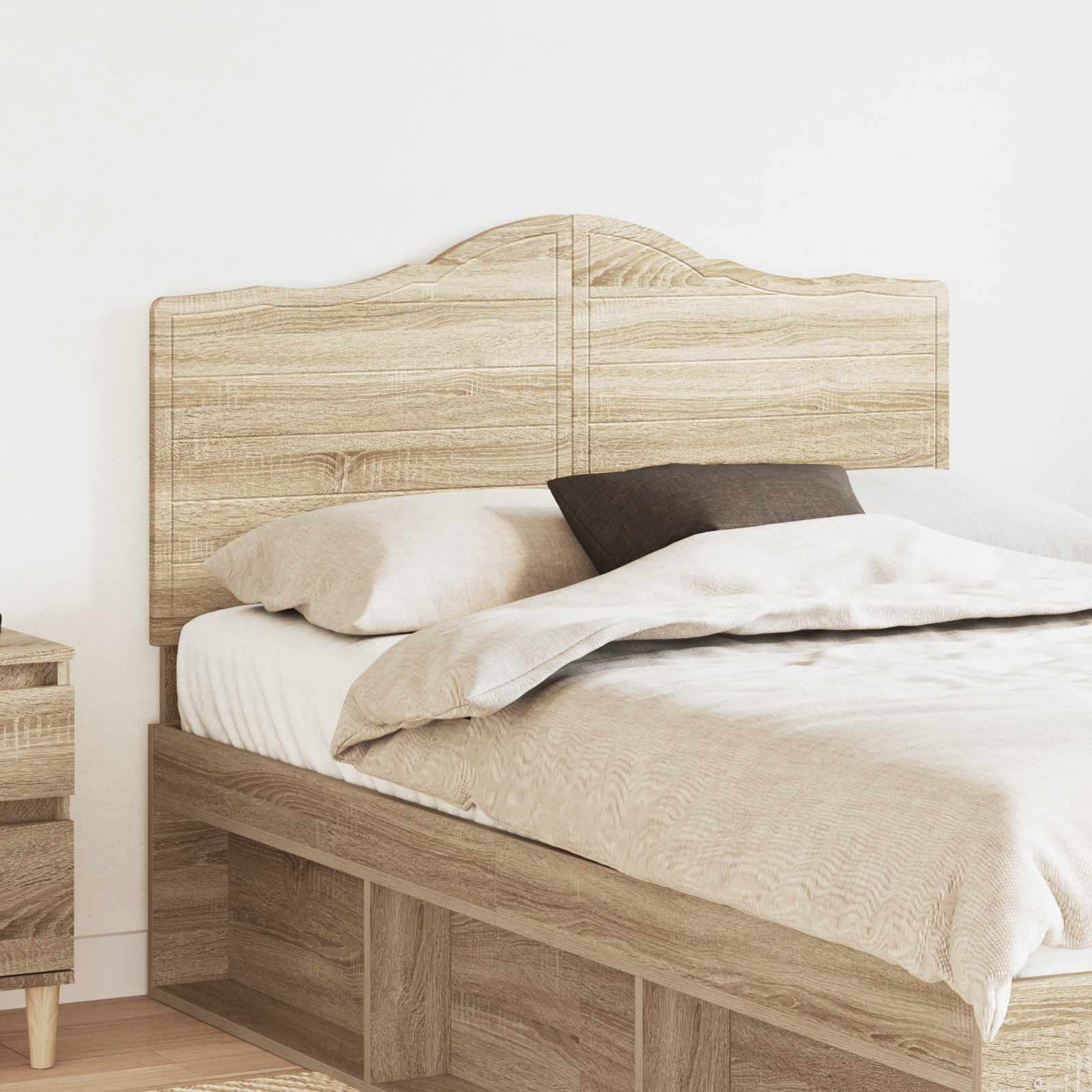 vidaXL Headboard Sonoma Oak Engineered wood 1