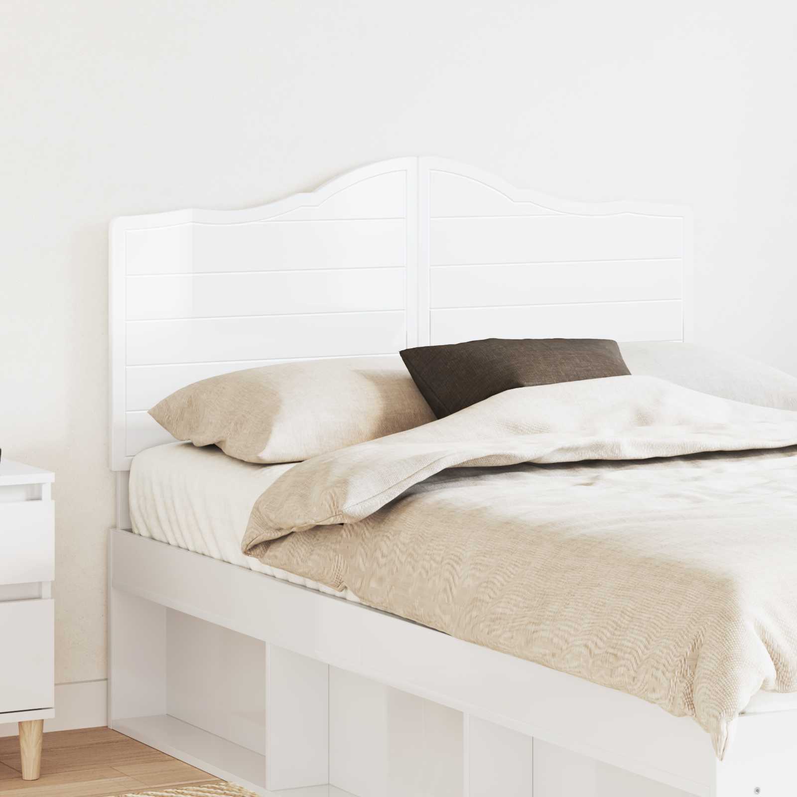 vidaXL Headboard Gloss White Engineered wood 1