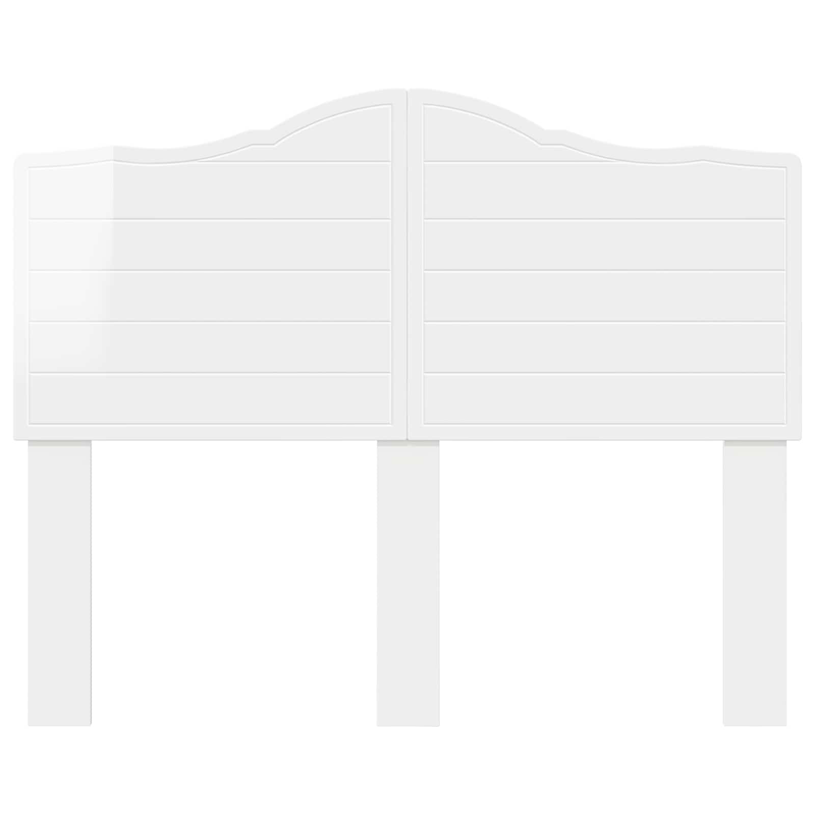 vidaXL Headboard Gloss White Engineered wood 4