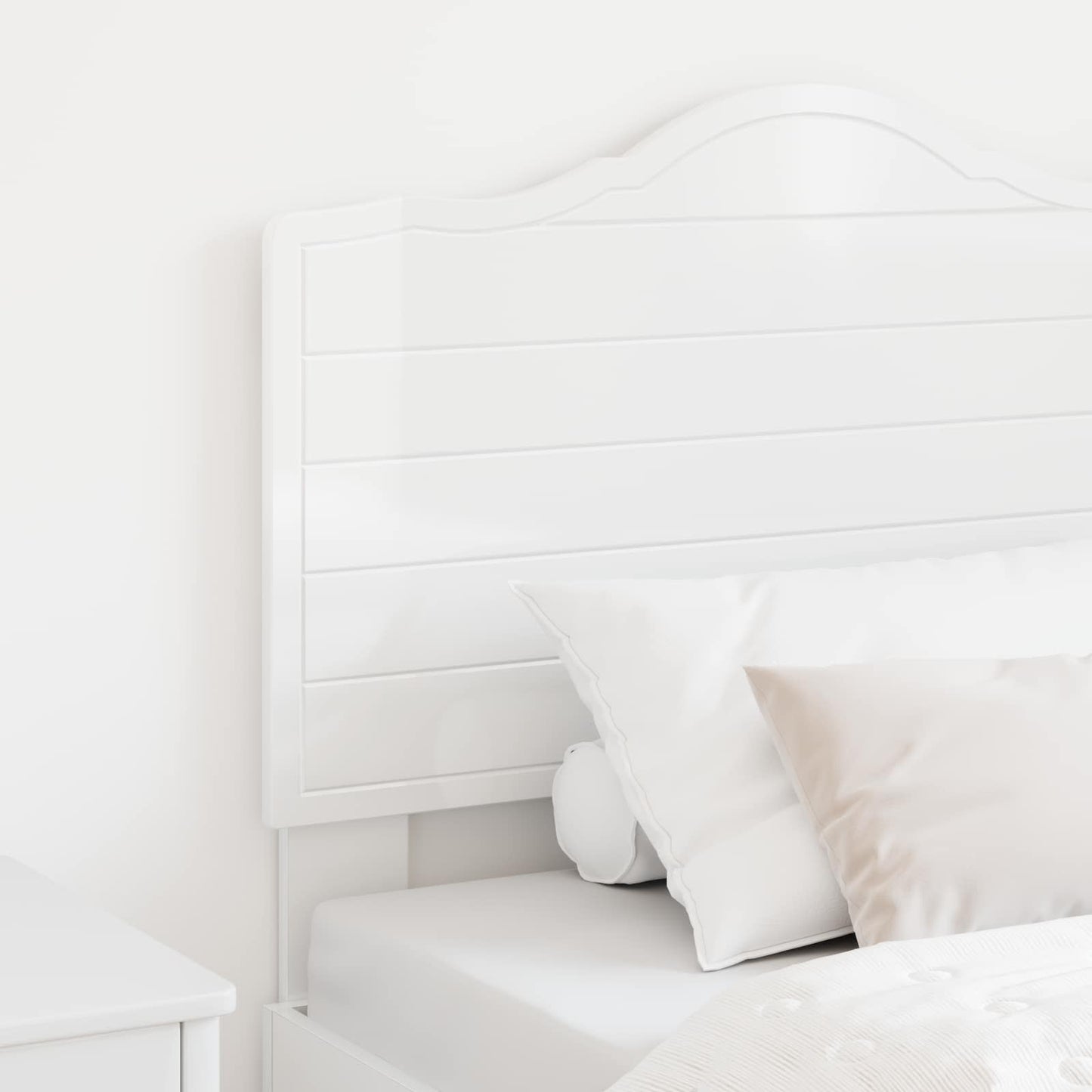 vidaXL Headboard Gloss White Engineered wood 3