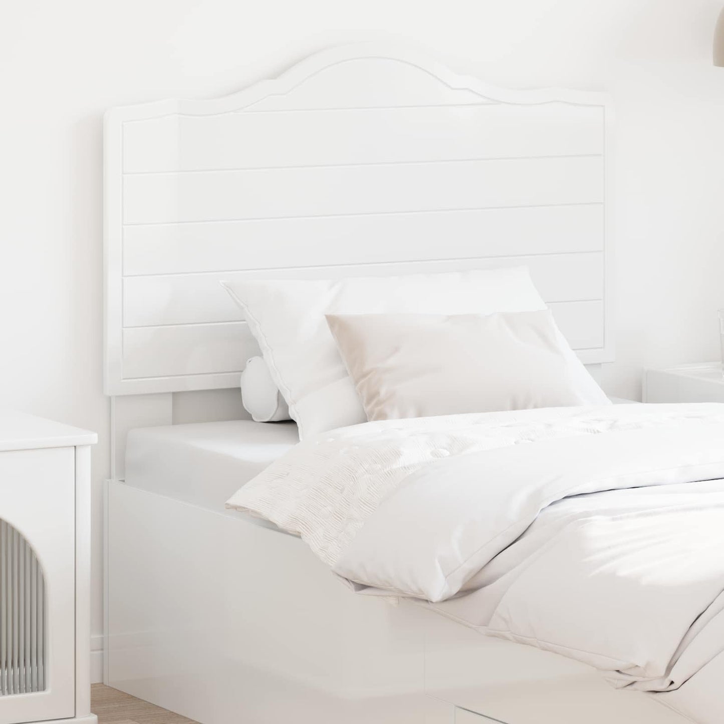 vidaXL Headboard Gloss White Engineered wood 1
