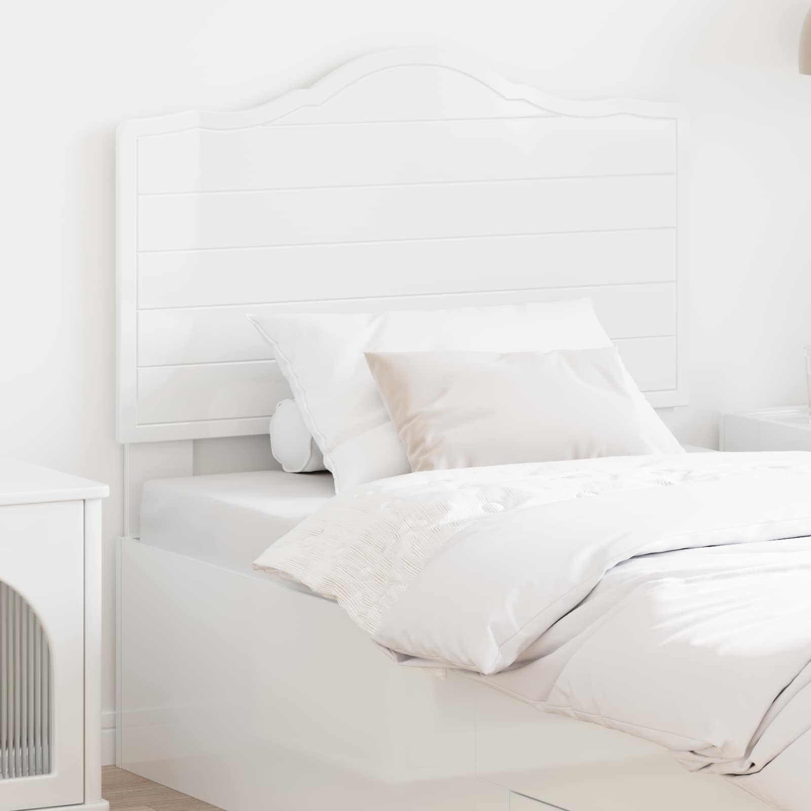 vidaXL Headboard Gloss White Engineered wood 1