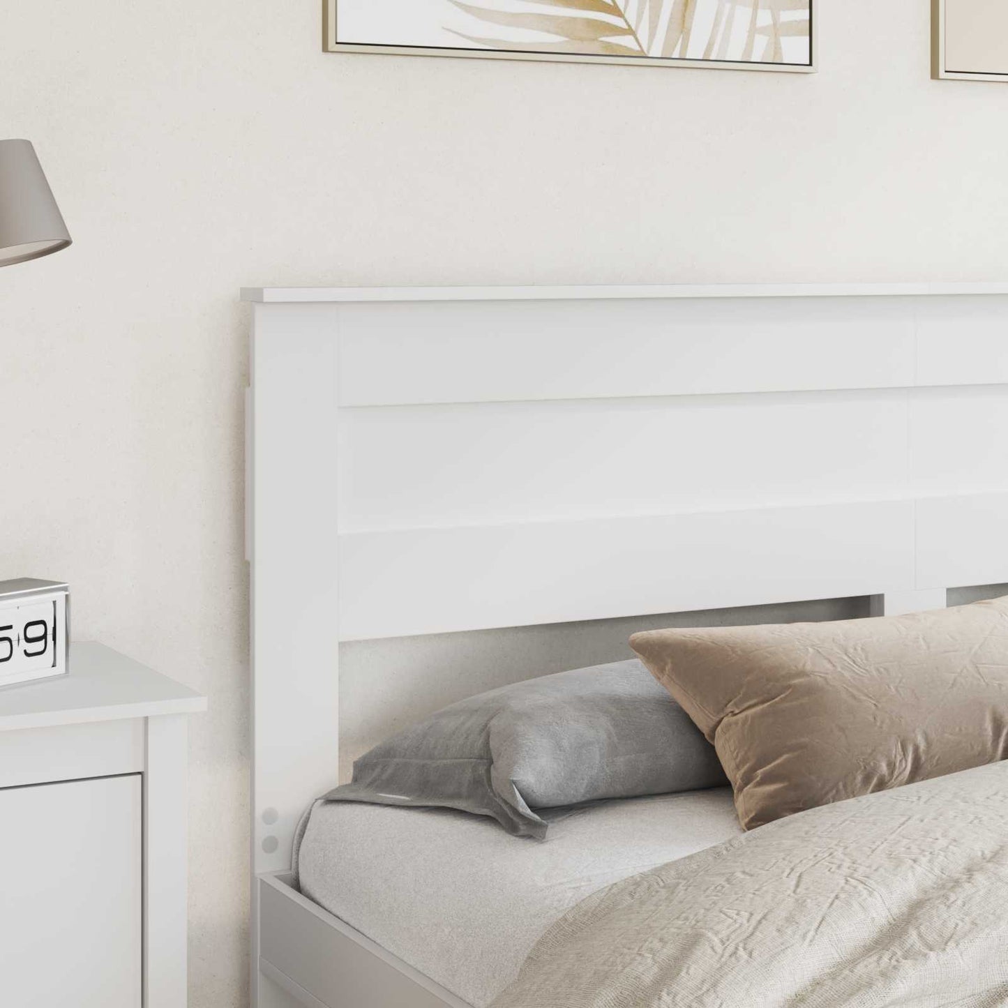 vidaXL Headboard White Engineered wood 3