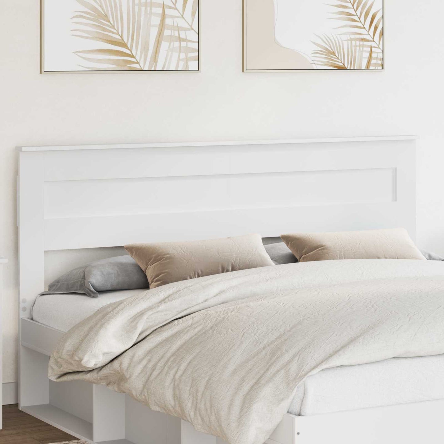 vidaXL Headboard White Engineered wood 1