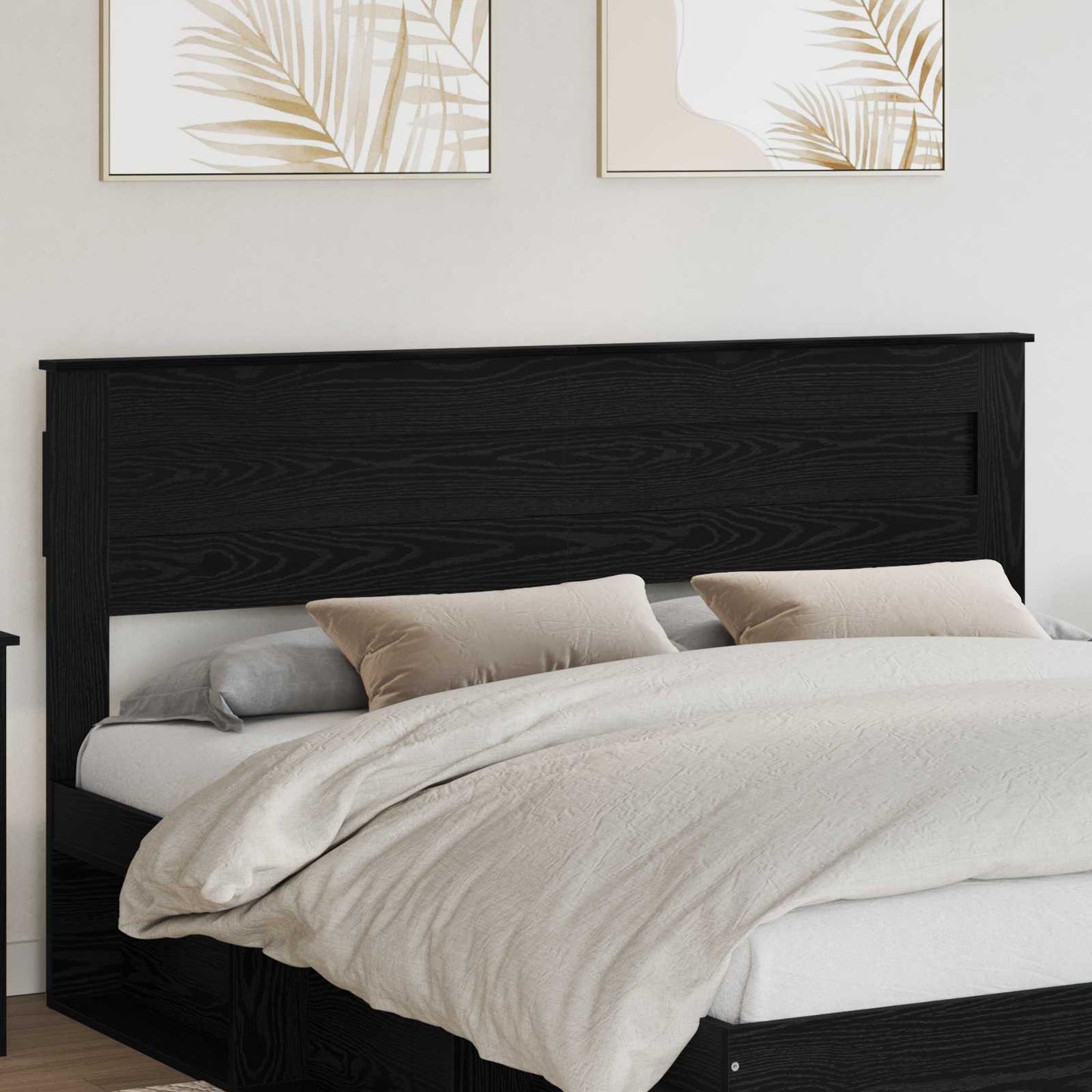 vidaXL Headboard Black Oak Engineered wood 1