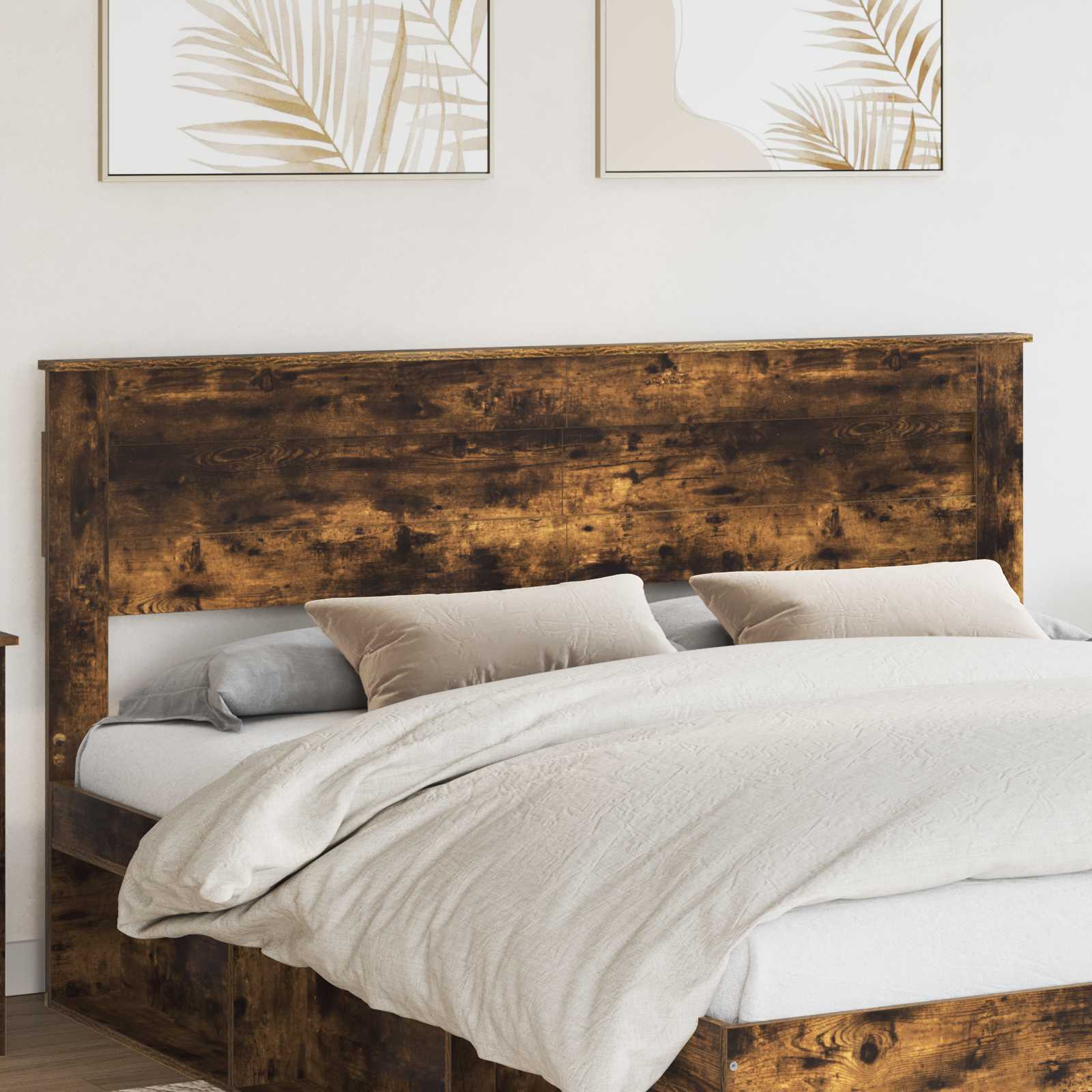 vidaXL Headboard Smoked Oak Engineered wood 1