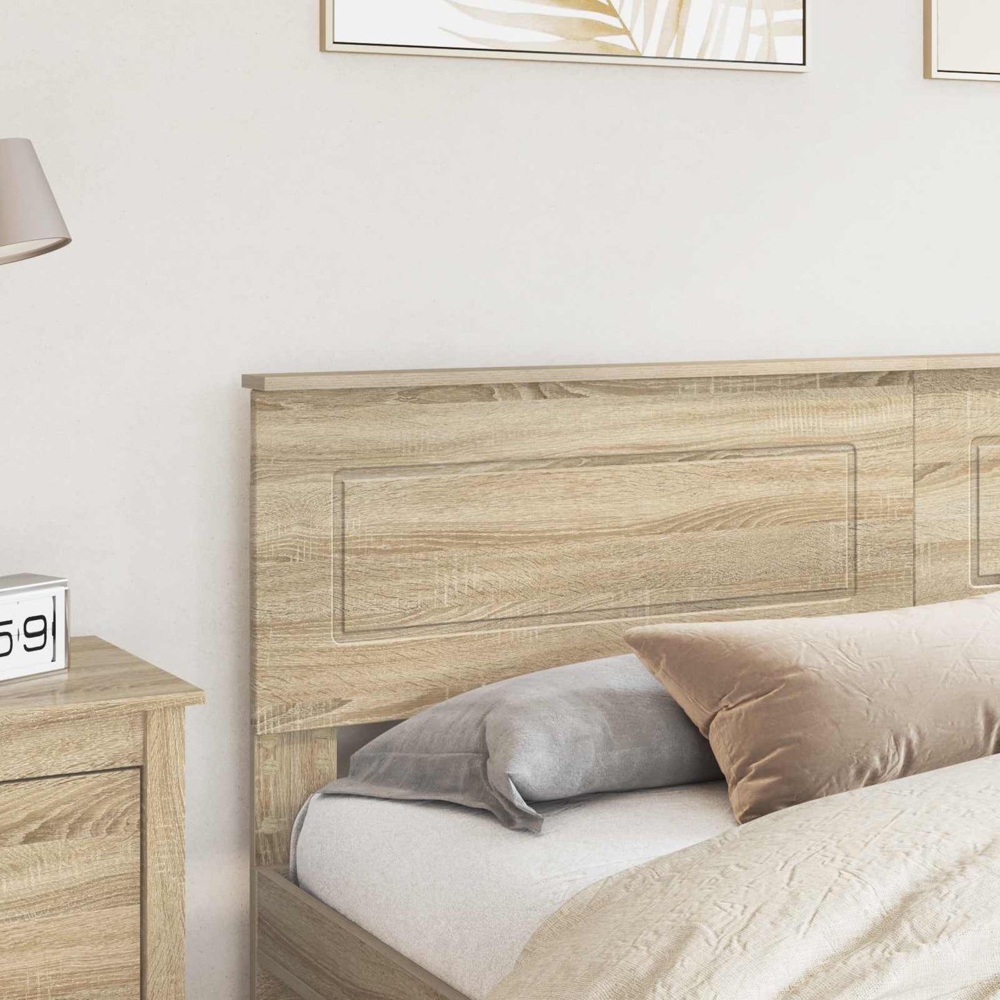 vidaXL Headboard Sonoma Oak Engineered wood 3